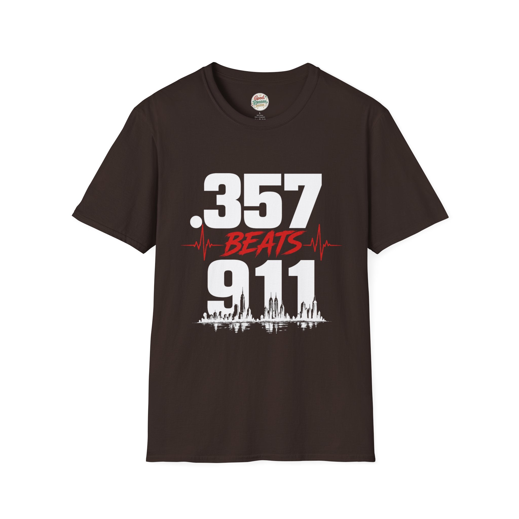 357 Beats 911 T-Shirt, Streetwear Graphic Tee, Urban Style Shirt, Heartbeat Design Tee, Unisex Casual Shirt
