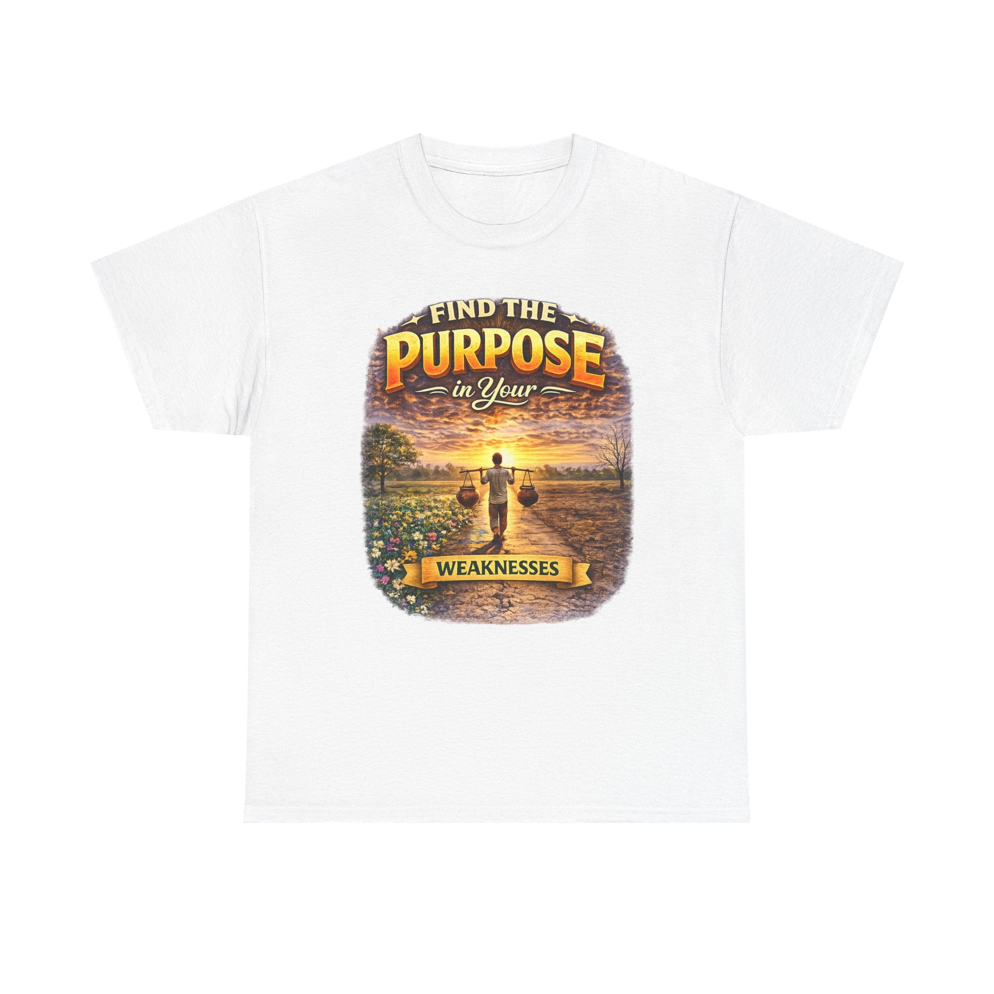 Find the Purpose in Your Weaknesses T-Shirt | Inspirational Quote Tee | Motivational Graphic Shirt