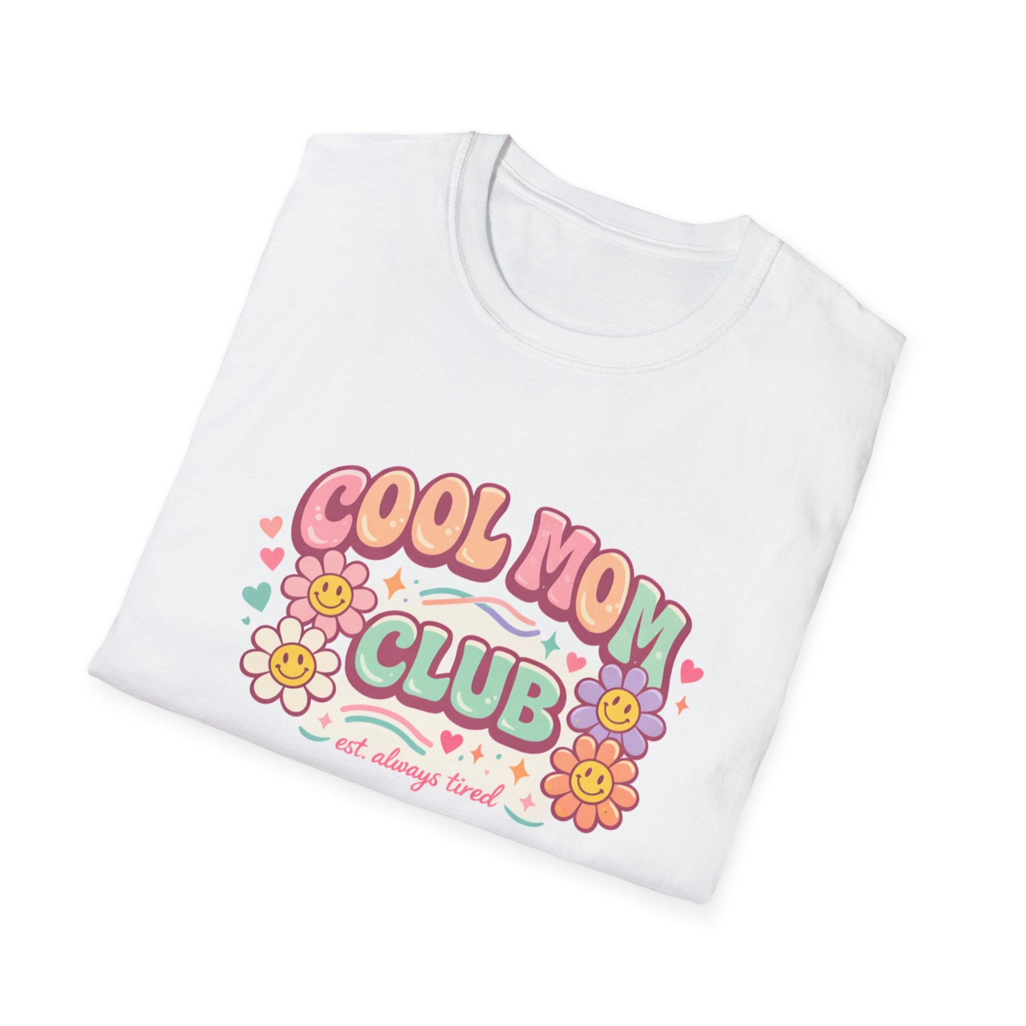 Cool Mom Club T-Shirt — Retro Floral "Cool Mom Club" Tee for Mothers (Mother's Day Gift)