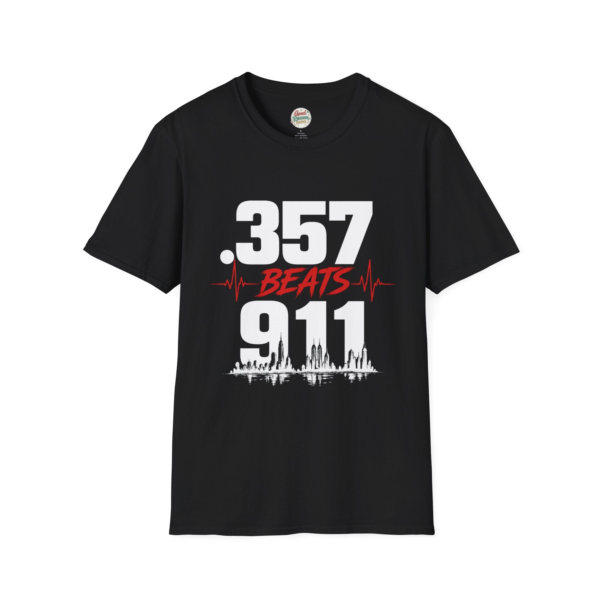 357 Beats 911 T-Shirt, Streetwear Graphic Tee, Urban Style Shirt, Heartbeat Design Tee, Unisex Casual Shirt