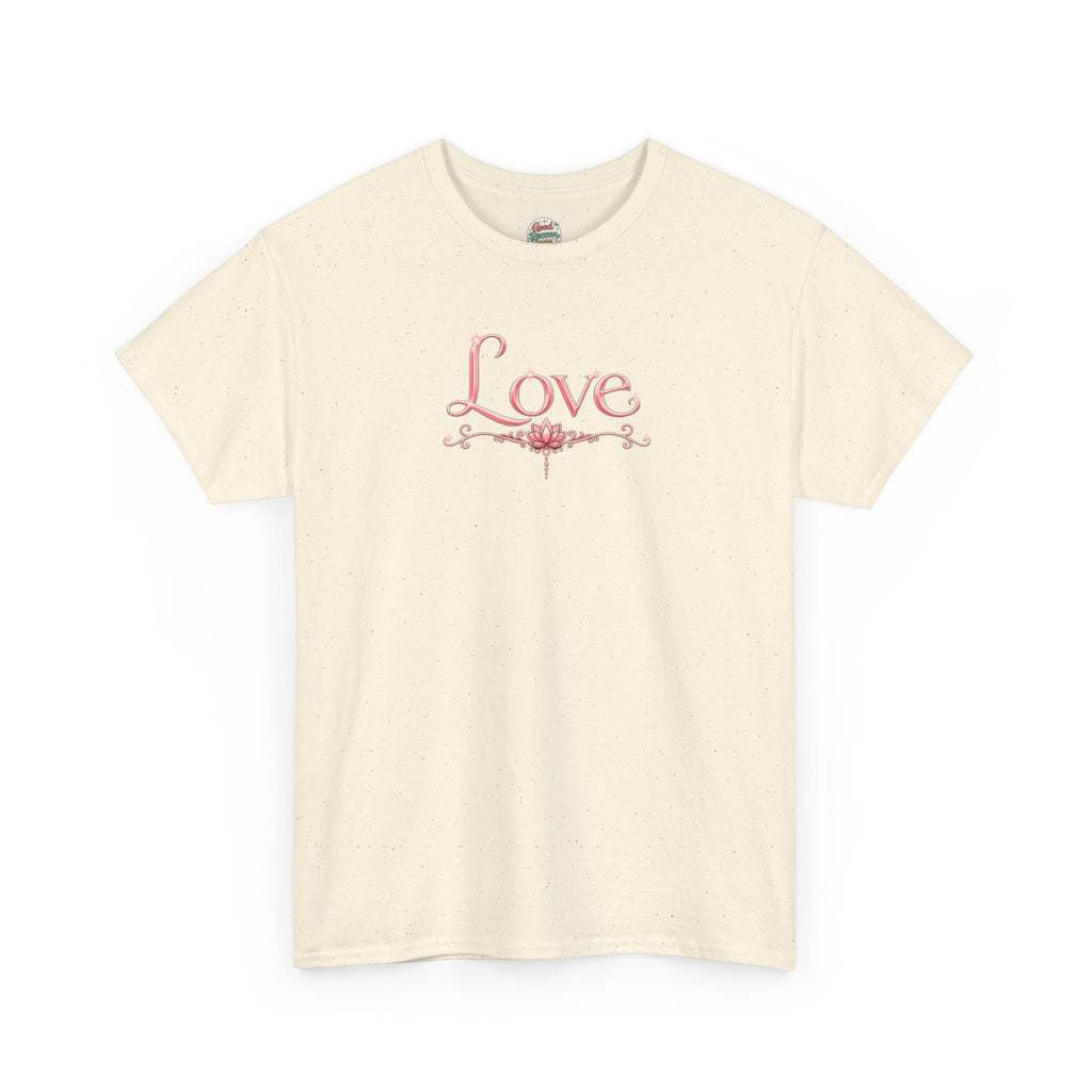 Love Lotus Flower Graphic Tee — Script Back Print