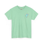 Serenity Prayer Floral Christian T-Shirt – Faith Based Back Print + Cross Chest Design
