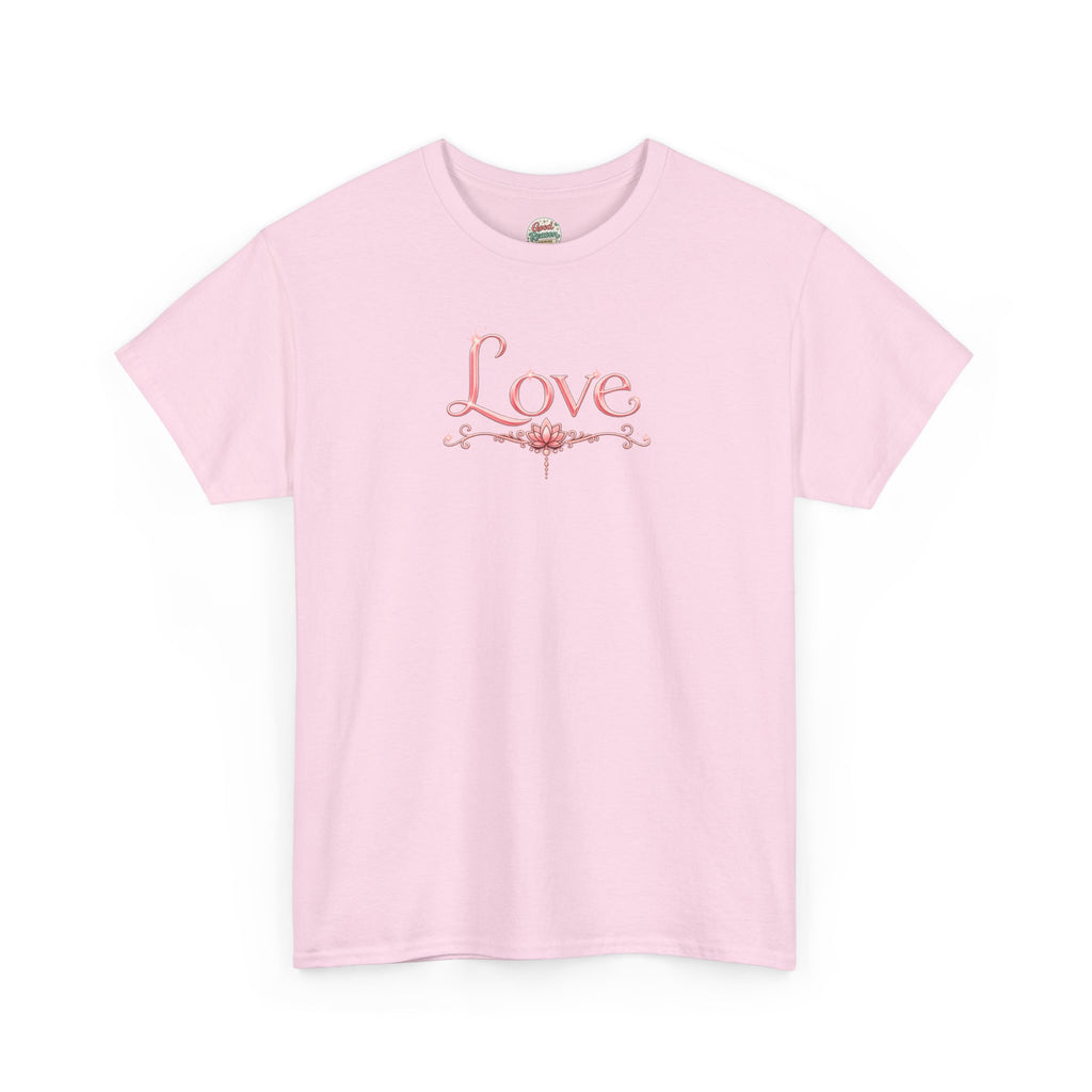 Love Lotus Flower Graphic Tee — Script Back Print