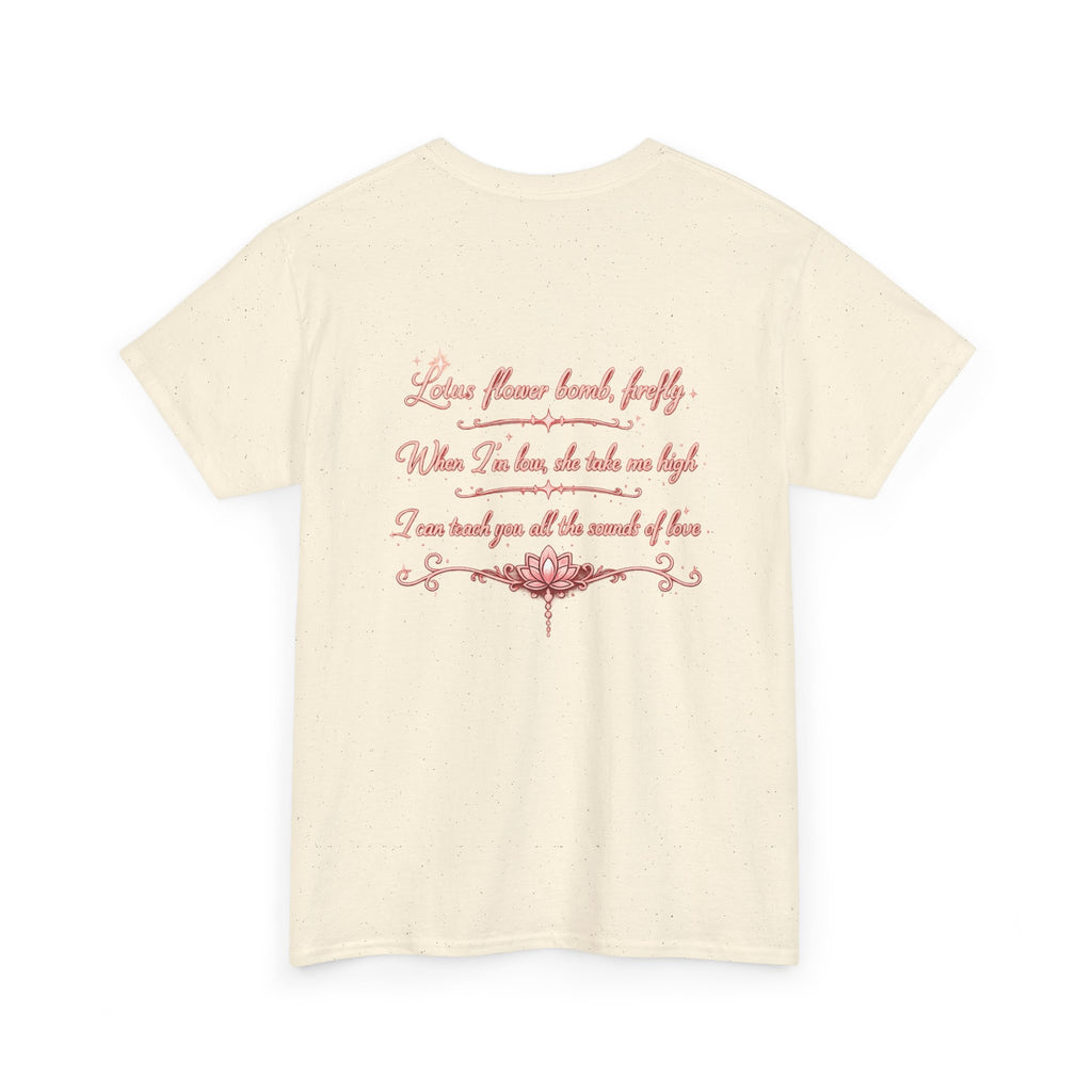 Love Lotus Flower Graphic Tee — Script Back Print