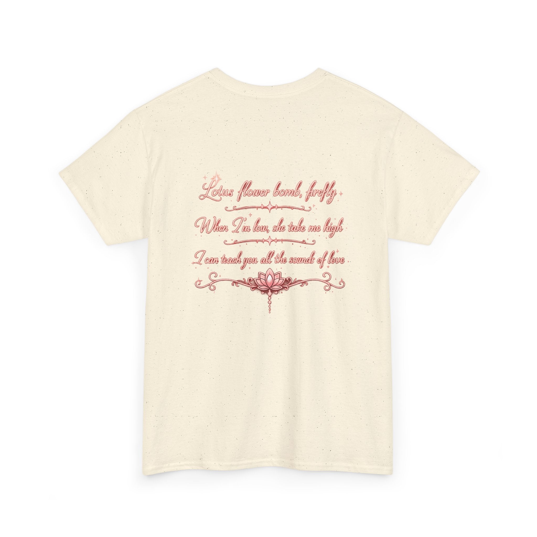 Love Lotus Flower Graphic Tee — Script Back Print
