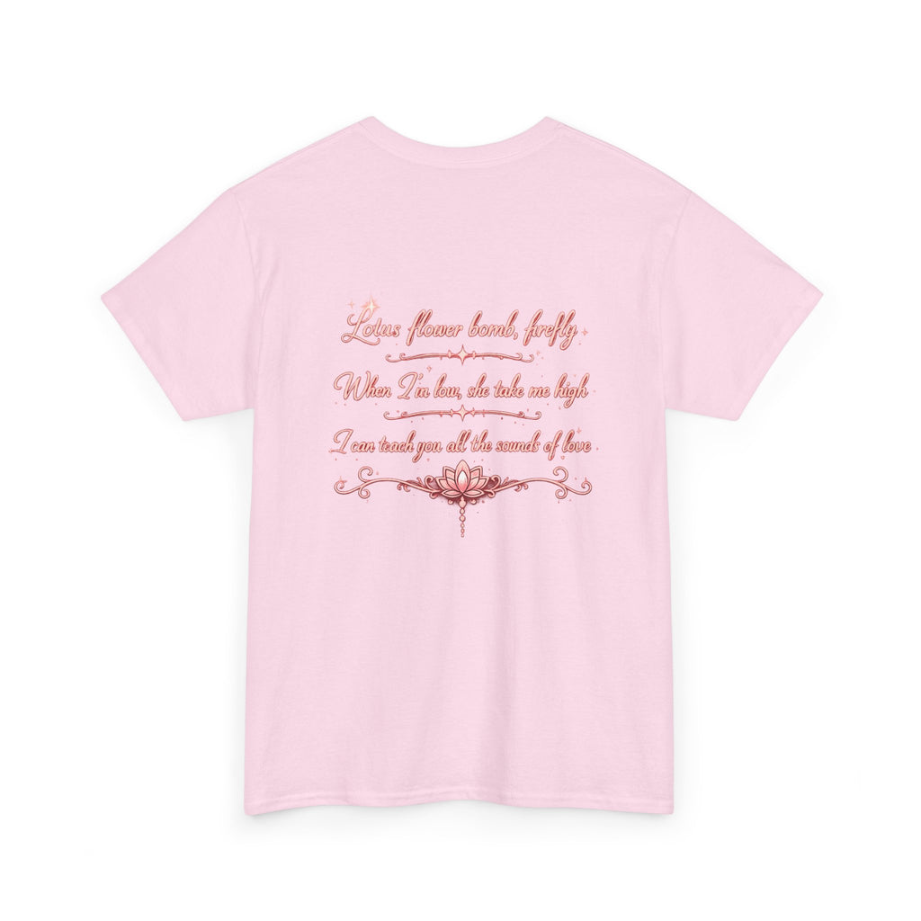 Love Lotus Flower Graphic Tee — Script Back Print