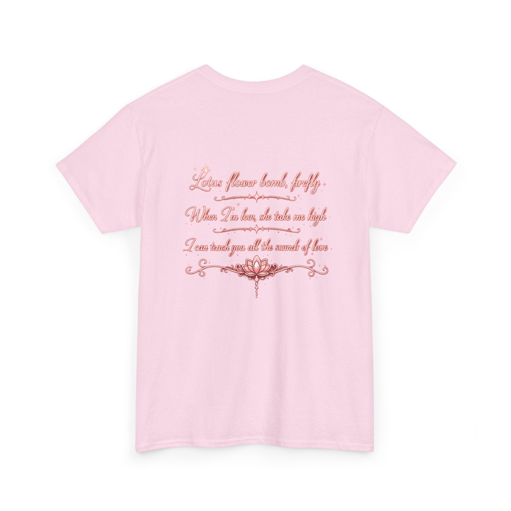 Love Lotus Flower Graphic Tee — Script Back Print