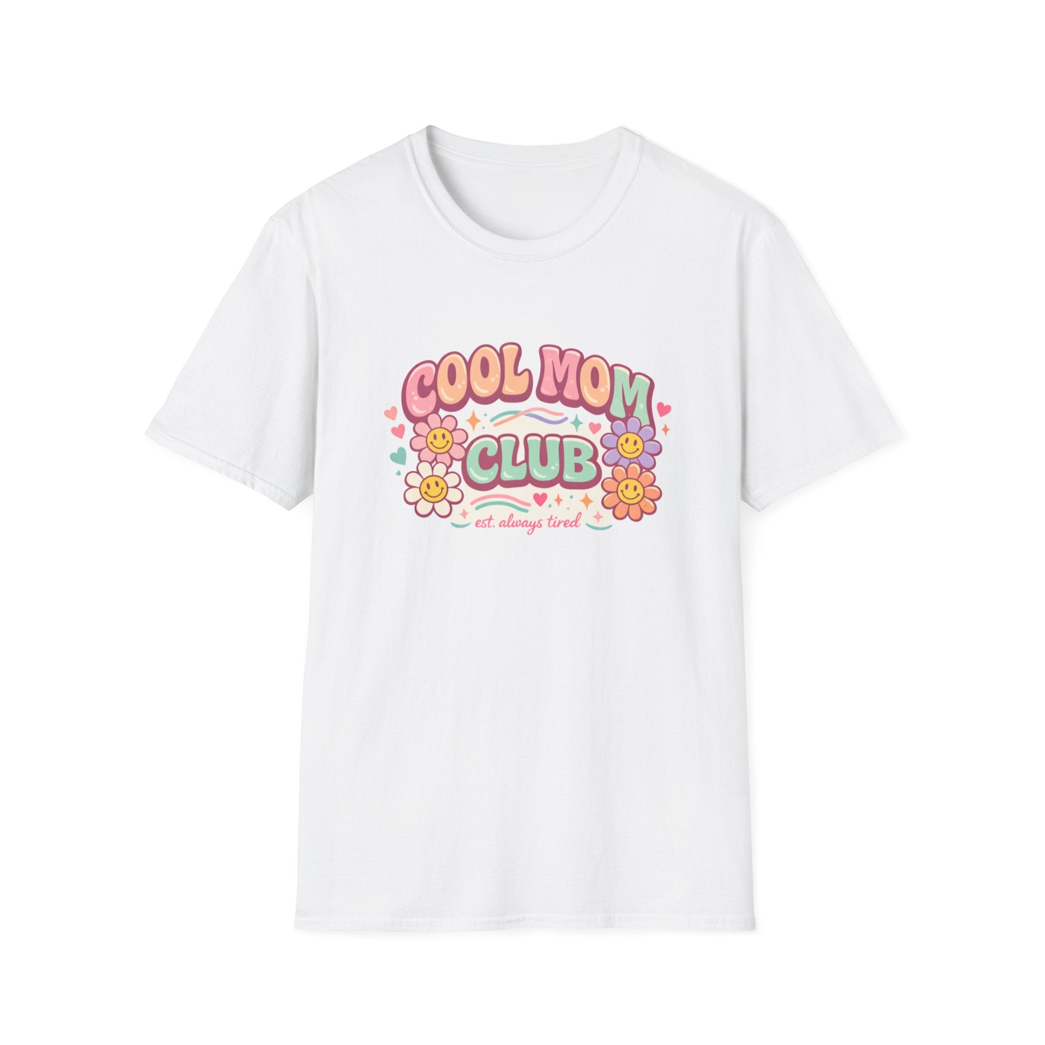 Cool Mom Club T-Shirt — Retro Floral "Cool Mom Club" Tee for Mothers (Mother's Day Gift)