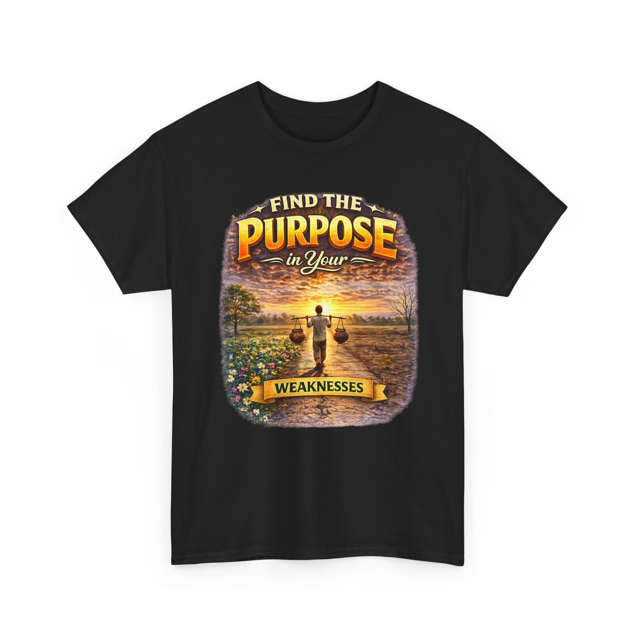 Find the Purpose in Your Weaknesses T-Shirt | Inspirational Quote Tee | Motivational Graphic Shirt