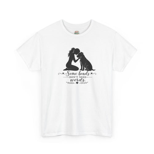 "Some Bonds Don't Need Words" Dog & Girl Silhouette Shirt
