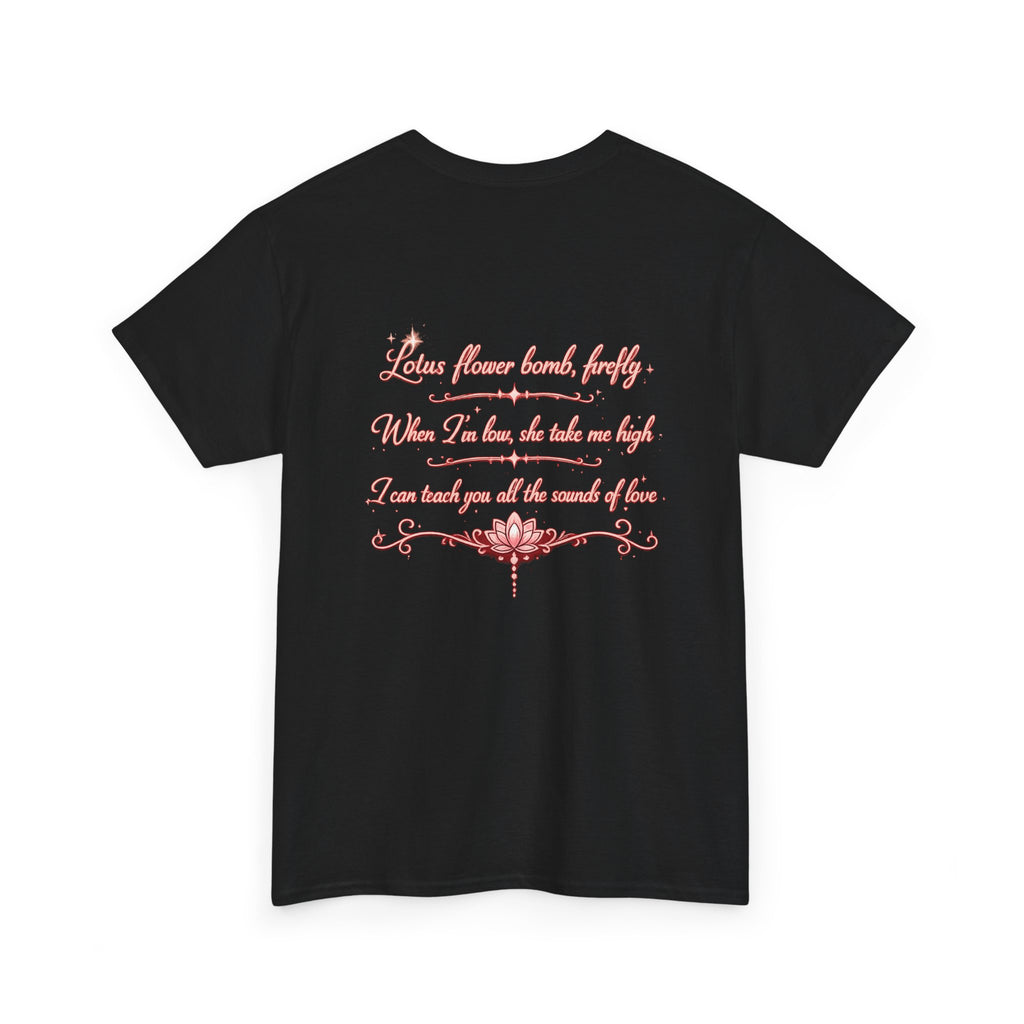 Love Lotus Flower Graphic Tee — Script Back Print