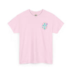 Serenity Prayer Floral Christian T-Shirt – Faith Based Back Print + Cross Chest Design