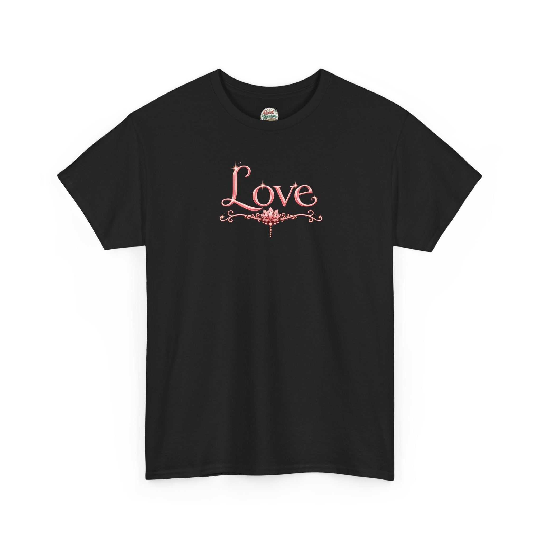 Love Lotus Flower Graphic Tee — Script Back Print