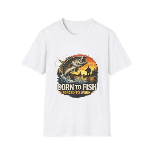 Born to Fish T-Shirt — "Born to Fish, Forced to Work" Fishing Graphic Tee