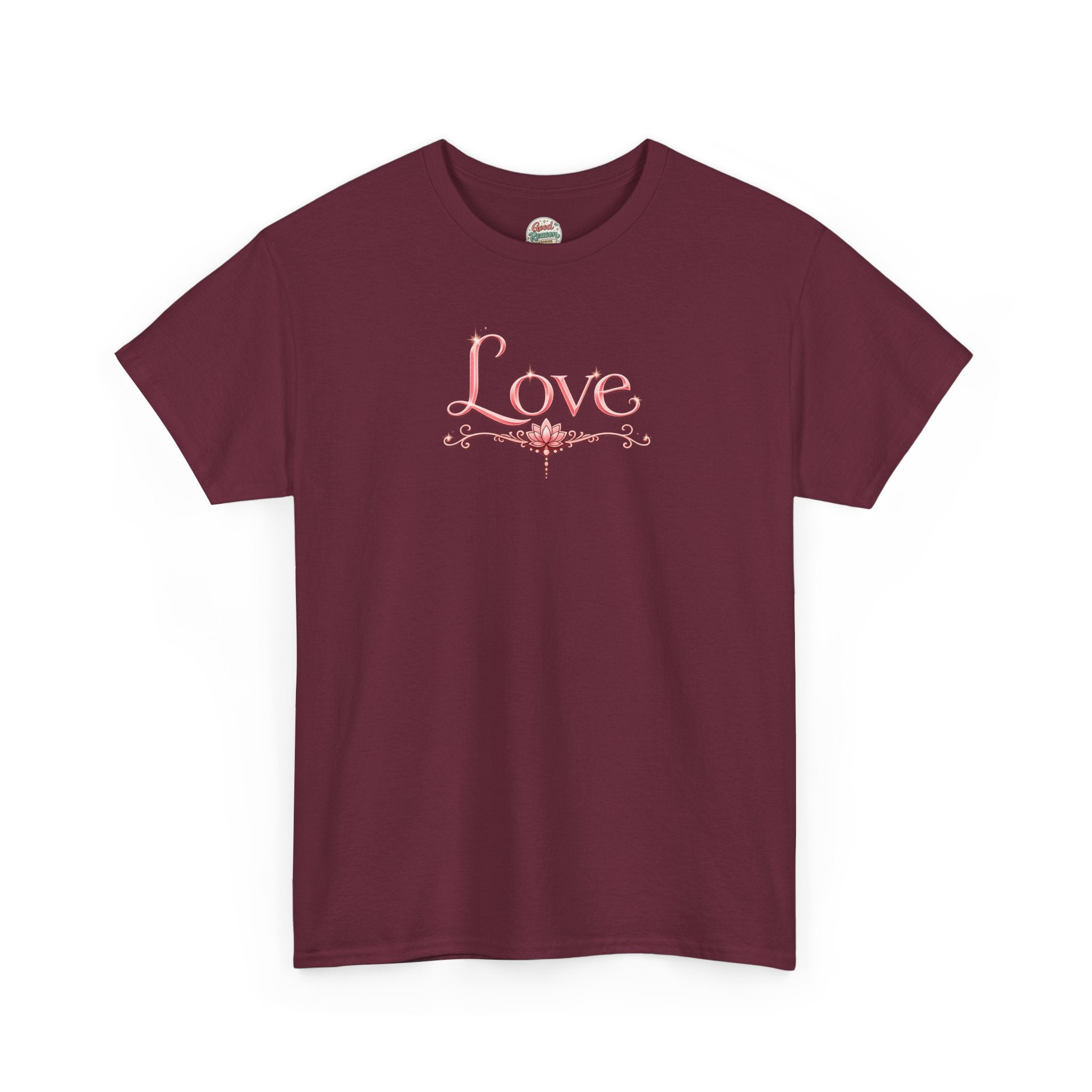 Love Lotus Flower Graphic Tee — Script Back Print