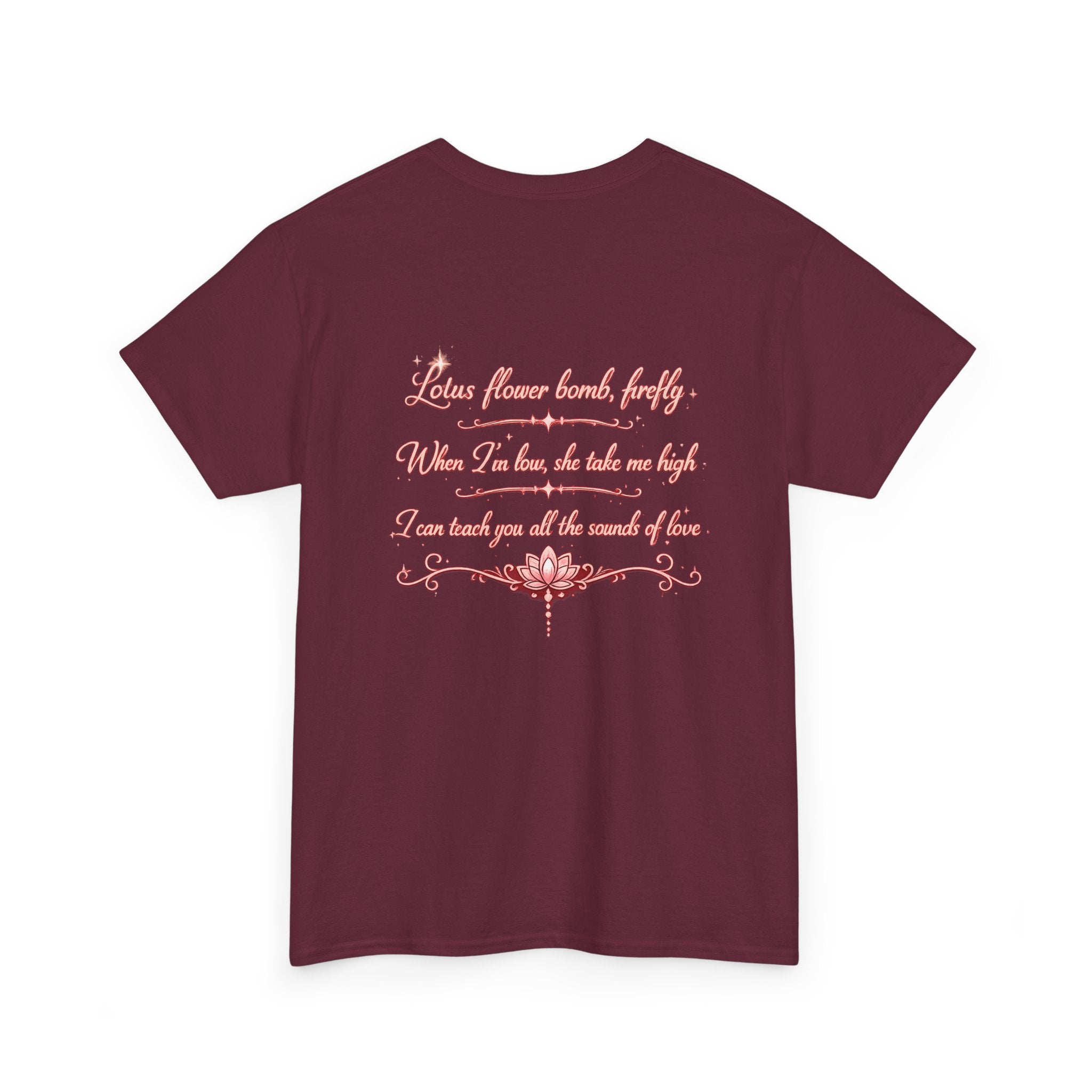 Love Lotus Flower Graphic Tee — Script Back Print