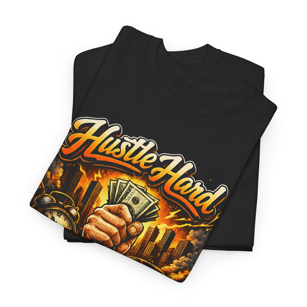 Hustle Hard Shirt, The Hustle Don’t Stop Tee, Motivational Streetwear Graphic Tee, Hustler Mindset Shirt, Urban Hip Hop Style T-Shirt